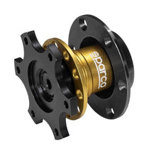 Load image into Gallery viewer, SPARCO Steering Wheel Quick Release (Black 015R98TU) or (Gold 015R98R) - Gold Alternate Image