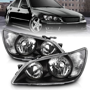 Anzo Headlights Lexus IS300 (2001-2005) [Crystal Black OEM Style Replacement] 121210