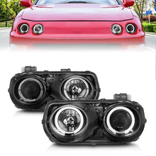 Load image into Gallery viewer, Anzo Projector Headlights Acura Integra (1994-1997) w/ LED Halo &amp; Black Housing Alternate Image