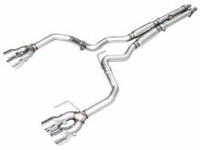 Load image into Gallery viewer, AWE Exhaust Ford Mustang 5.0L V8 Dark Horse S650 (2024) Catback w/ 5” Quad Tips - Track or SwitchPath - Track / Chrome Silver Tips Alternate Image