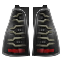 Load image into Gallery viewer, AlphaRex LED Tail Lights for Toyota 4Runner (2003-2009) Luxx Series with Sequential Turn Signal - Alpha-Black / Black / Black Red Alternate Image