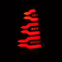 Load image into Gallery viewer, AlphaRex LED Tail Lights for Toyota 4Runner (2003-2009) Luxx Series with Sequential Turn Signal - Alpha-Black / Black / Black Red Alternate Image
