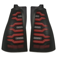Load image into Gallery viewer, AlphaRex LED Tail Lights for Toyota 4Runner (2003-2009) Luxx Series with Sequential Turn Signal - Alpha-Black / Black / Black Red Alternate Image