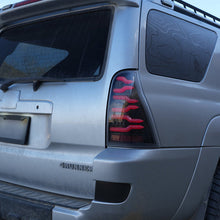 Load image into Gallery viewer, AlphaRex LED Tail Lights for Toyota 4Runner (2003-2009) Luxx Series with Sequential Turn Signal - Alpha-Black / Black / Black Red Alternate Image