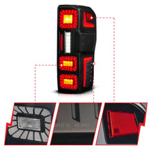 Load image into Gallery viewer, Anzo LED Tail Lights for Ford F250 F350 F450 F550 Super Duty (2023-2026) Black Housing Smoke Lens w/ Sequential Signal 311492X Alternate Image