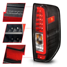 Load image into Gallery viewer, Anzo LED Tail Lights for Nissan Frontier (05-21) NP300 Frontier (16-0) C-Bar Style Black Housing with Clear or Smoke Lens Alternate Image