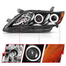 Load image into Gallery viewer, Anzo Projector Headlights Toyota Camry (07-09) [w/Dual CCFL Halo] Black or Chrome - Black Alternate Image