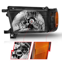 Load image into Gallery viewer, Anzo Crystal Headlights Toyota 4Runner (99-02) OEM Replacement [Black Housing w/ Corner Light] 111077 Alternate Image