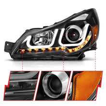 Load image into Gallery viewer, Anzo Projector Headlights Subaru Legacy / Outback (10-12) U-Bar Halo - Black - 111285 Alternate Image