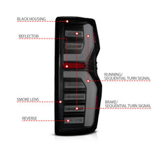 Load image into Gallery viewer, Anzo Full LED Tail Lights for Chevy Colorado (2023-2026) Black Housing with Smoke Lens 311491X Alternate Image