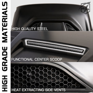 Xprite Hood Jeep Wrangler JL (18-22) [Unpainted - Red Rock Series] w/ Functional Air Vents