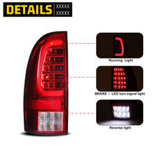 Load image into Gallery viewer, Winjet LED Tail Lights for Toyota Tacoma (2005–2015) Chrome / Red Lens with or without Sequential Turn Signal Light CTWJ-07 - without Sequential Signal / Red Alternate Image