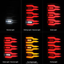 Load image into Gallery viewer, AlphaRex LED Tail Lights for GMC Sierra 1500 / 2500 HD / 3500 HD (2007-2014) Luxx Series with Sequential Turn Signal - Alpha-Black / Black / Black Red Alternate Image