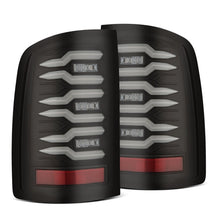 Load image into Gallery viewer, AlphaRex LED Tail Lights for GMC Sierra 1500 / 2500 HD / 3500 HD (2007-2014) Luxx Series with Sequential Turn Signal - Alpha-Black / Black / Black Red Alternate Image