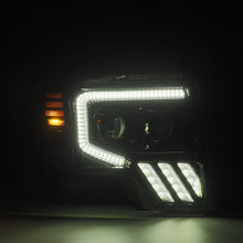 Load image into Gallery viewer, AlphaRex LED Projector Headlights for Ford F150 (2009-2014) MKII Luxx Series with Sequential Signal - Alpha Black / Chrome / Black Alternate Image