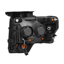 Load image into Gallery viewer, AlphaRex LED Projector Headlights for Ford F150 (2009-2014) MKII Luxx Series with Sequential Signal - Alpha Black / Chrome / Black Alternate Image