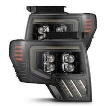Load image into Gallery viewer, AlphaRex LED Projector Headlights for Ford F150 (2009-2014) MKII Nova Series with Sequential Signal - Alpha Black / Chrome / Black Alternate Image