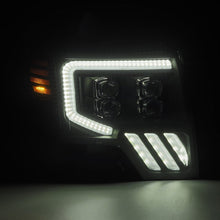 Load image into Gallery viewer, AlphaRex LED Projector Headlights for Ford F150 (2009-2014) MKII Nova Series with Sequential Signal - Alpha Black / Chrome / Black Alternate Image