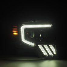 Load image into Gallery viewer, AlphaRex Halogen Projector Headlights for Ford F150 (2009-2014) MKII Pro Series with Sequential Signal - Alpha Black / Chrome / Black Alternate Image