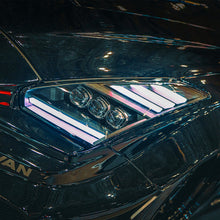 Load image into Gallery viewer, AlphaRex LED Projector Headlights for Nissan GT-R R35 (2009-2025) Nova Series with Sequential Signal - Alpha Black / Black Alternate Image