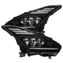 Load image into Gallery viewer, AlphaRex LED Projector Headlights for Nissan GT-R R35 (2009-2025) Nova Series with Sequential Signal - Alpha Black / Black Alternate Image