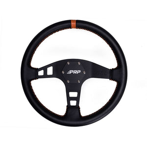 PRP Seats Flat Leather Steering Wheel, 6-Bolt Pattern - Black (1 - View #13