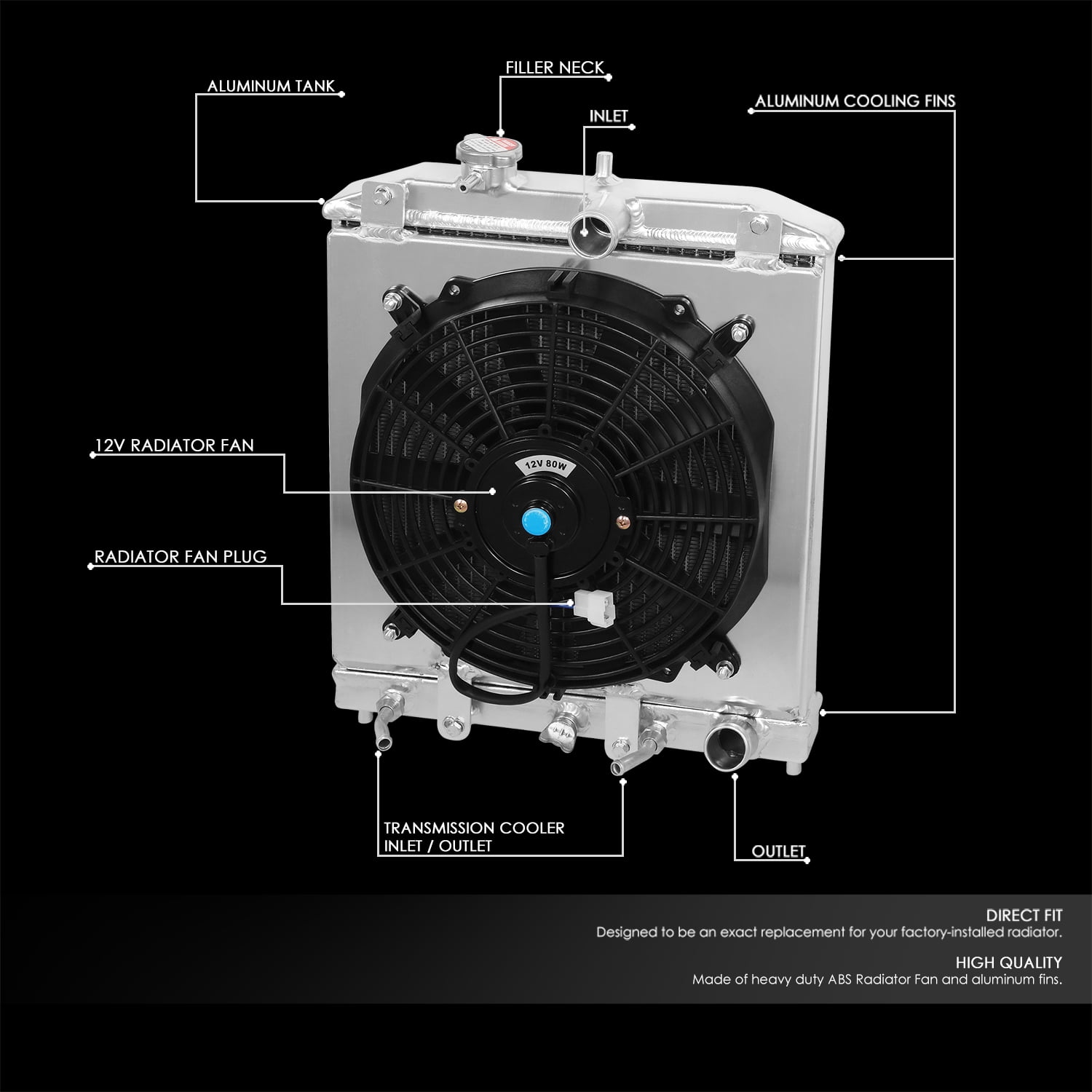 RGFROST 19015-R5A-A01 AC 12V Ventilador De Radiador De Refrigeración Para Honda CRV Y Accord Car Assembly Para City Engine