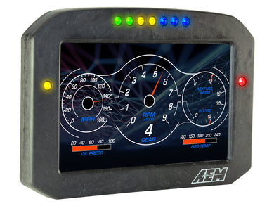AEM 30-5703F CD-7 Carbon Flat Panel Digital Racing Dash Display - Logging / GPS Enabled