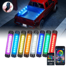 Load image into Gallery viewer, Xprite Focal Series Truck Bed RGB LED Lights 8 Pods Set w/ Remote Control - Default Title Alternate Image