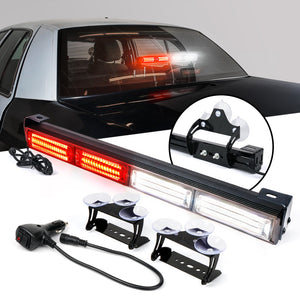 Xprite  LED Strobe Light Bar 18" Vigilante Series 20W Traffic Advisor COB - Blue/Amber/White-Amber/White-Red/Red-Blue