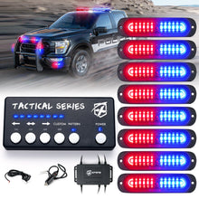 Load image into Gallery viewer, Xprite Tactical 12 Series LED Marker Strobe Lights (set of 8) White-Amber / Amber / Mixed - Red-Blue Alternate Image