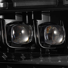 Load image into Gallery viewer, AlphaRex LED Projector Headlights for Ford Mustang S197 (2010-2012) MKII Nova Series with Sequential Signal - Alpha Black / Black Alternate Image