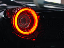Load image into Gallery viewer, AlphaRex LED Tail Lights for Ferrari 458 Italia (2010-2015) Prismatic Nova Series with Sequential Signal - Smoke / Red Clear / Red Smoke Alternate Image