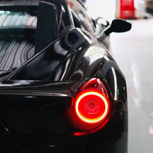 Load image into Gallery viewer, AlphaRex LED Tail Lights for Ferrari 458 Italia (2010-2015) Prismatic Nova Series with Sequential Signal - Smoke / Red Clear / Red Smoke Alternate Image