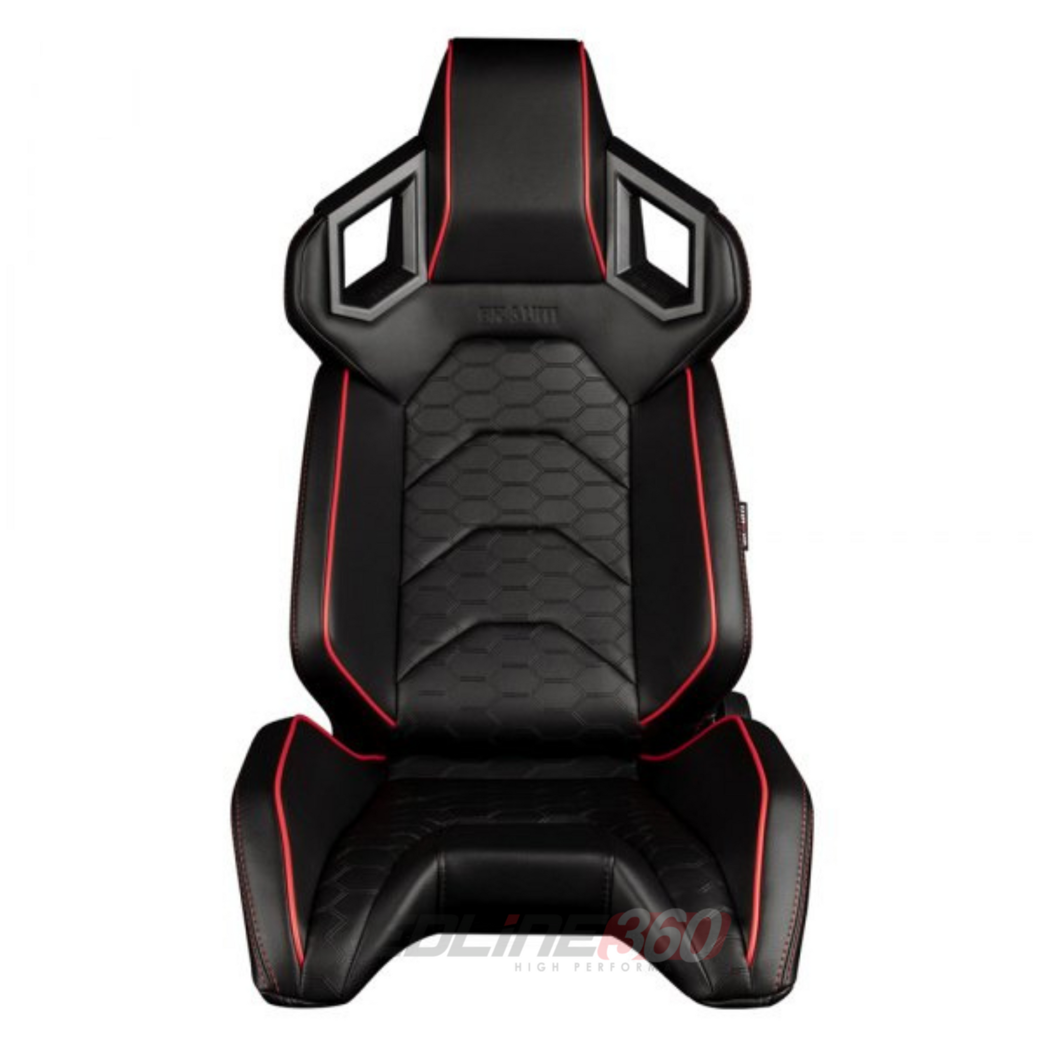 BRAUM Alpha-X Seats (Reclinable w/ Carbon Fiber Look Back) White / Red ...