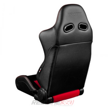 Load image into Gallery viewer, BRAUM ADVAN Sport Seats (Reclinable) Black Leatherette or Black Cloth - Black Leatherette - Red Stitching Alternate Image