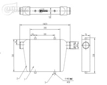 Load image into Gallery viewer, BOOST Products Universal Front Mount Intercooler (300-1000 HP) Competition Series Alternate Image
