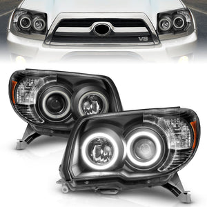 Anzo Projector Headlights Toyota 4Runner (06-09) w/ RX Halo - Pair - Black or Chrome