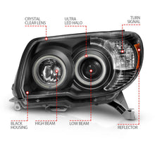 Load image into Gallery viewer, Anzo Projector Headlights Toyota 4Runner (06-09) w/ RX Halo - Pair - Black or Chrome Alternate Image