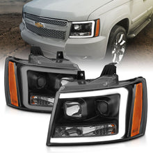 Load image into Gallery viewer, Anzo Projector Headlights Avalanche Suburban Tahoe (07-14) Plank Style Halo / Switchback Signal - Black Alternate Image