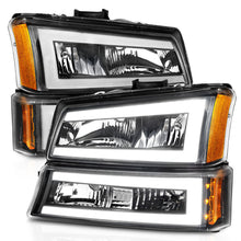 Load image into Gallery viewer, Anzo Headlights for Chevy Avalanche 1500 / 2500 (2003-2006) Crystal with Parking Signal - Black or Chrome Housing Alternate Image