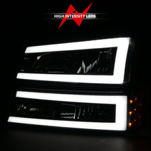 Load image into Gallery viewer, Anzo Headlights for Chevy Avalanche 1500 / 2500 (2003-2006) Crystal with Parking Signal - Black or Chrome Housing Alternate Image
