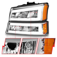 Load image into Gallery viewer, Anzo Headlights for Chevy Avalanche 1500 / 2500 (2003-2006) Crystal with Parking Signal - Black or Chrome Housing Alternate Image