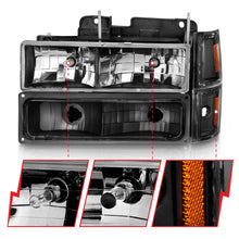 Load image into Gallery viewer, Anzo Headlights for Chevy C/K1500 2500 (94-98) C/K3500 / C3500HD (94-00) Crystal with or without Halo DRL - Black or Chrome Housing Alternate Image