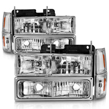 Load image into Gallery viewer, Anzo Headlights for Chevy C/K1500 2500 (94-98) C/K3500 / C3500HD (94-00) Crystal with or without Halo DRL - Black or Chrome Housing Alternate Image