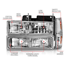 Load image into Gallery viewer, Anzo Headlights for Chevy C/K1500 2500 (94-98) C/K3500 / C3500HD (94-00) Crystal with or without Halo DRL - Black or Chrome Housing Alternate Image