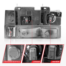 Load image into Gallery viewer, Anzo Headlights for Chevy C/K1500 2500 (94-98) C/K3500 / C3500HD (94-00) Crystal with or without Halo DRL - Black or Chrome Housing Alternate Image