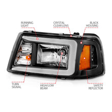 Load image into Gallery viewer, Anzo Headlights for Ford F100 Ranger (2001) Ranger (01-11) Crystal Plank Style Black or Chrome Housing Alternate Image