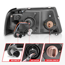 Load image into Gallery viewer, Anzo Headlights for Ford F100 Ranger (2001) Ranger (01-11) Crystal Plank Style Black or Chrome Housing Alternate Image