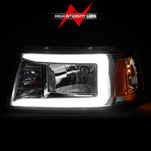 Load image into Gallery viewer, Anzo Headlights for Ford F100 Ranger (2001) Ranger (01-11) Crystal Plank Style Black or Chrome Housing Alternate Image
